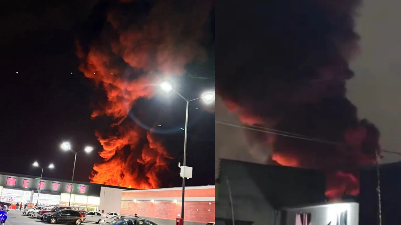 Incendio en fábrica de colchones desata fuerte movilización en Ixtapaluca