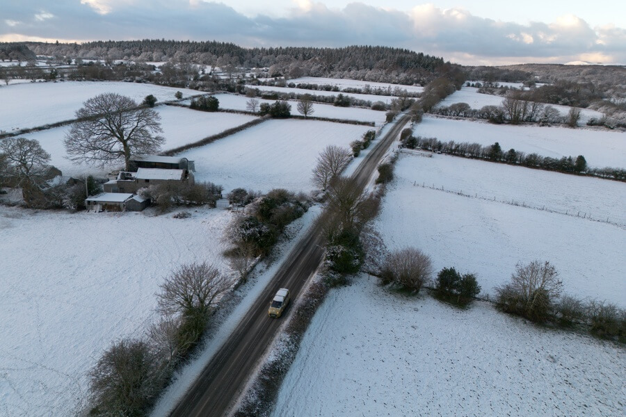 Alerta naranja en el Reino Unido por frío y nieve