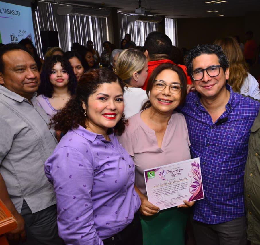PVEM Tabasco entrega galardón “Mujeres que Inspiran” en el marco del 8M