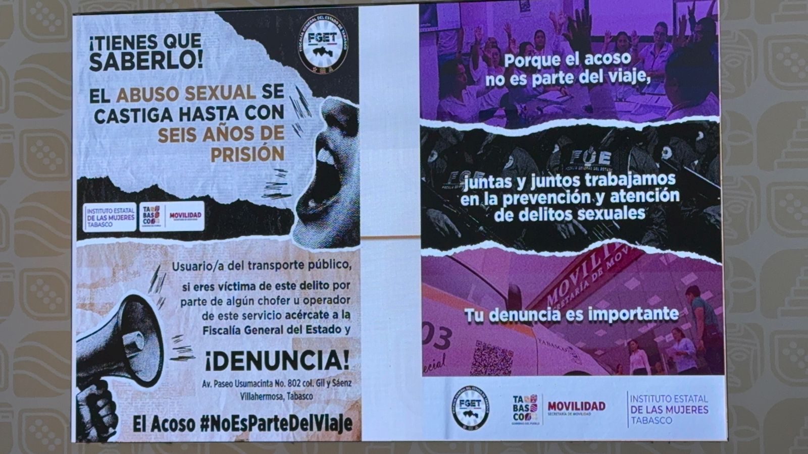 Presentan campaña contra el acoso en transporte público