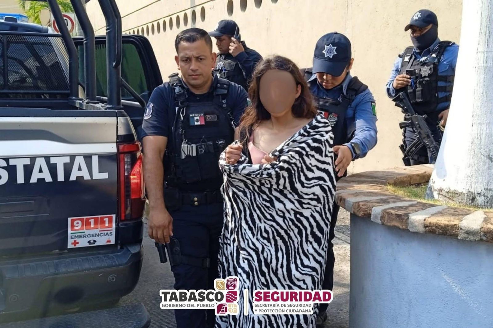SSPC brinda apoyo a mujer localizada en calles de Tabasco 2000