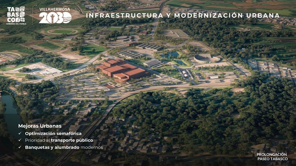 Villahermosa 2030 generará más de 2 mil 500 empleos y transformará la capital tabasqueña