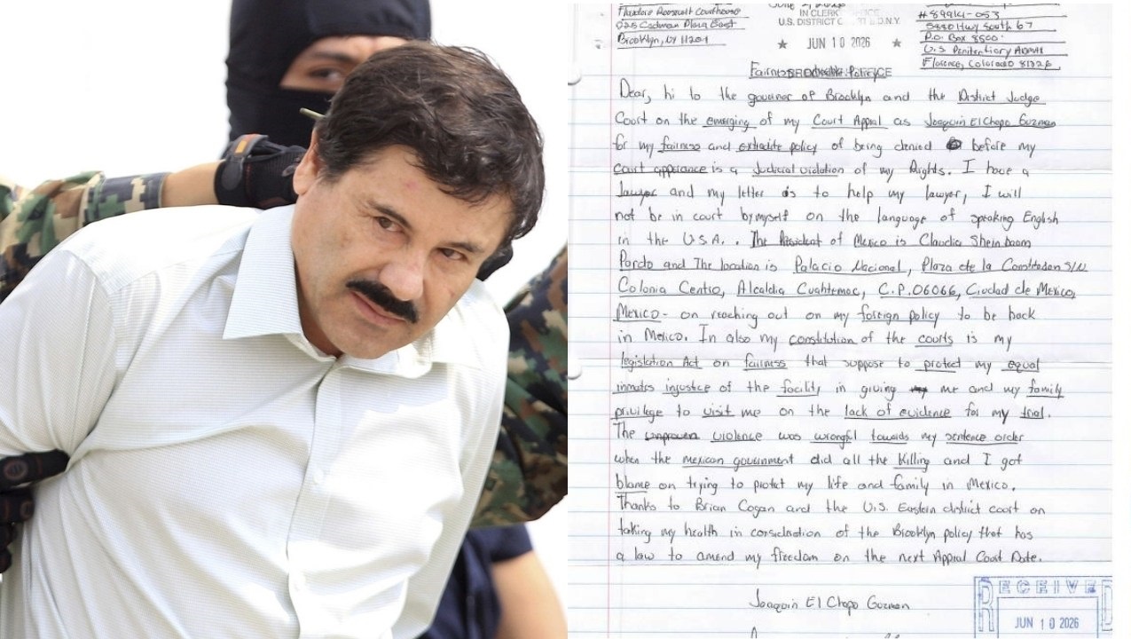 “El Chapo” Guzmán envía nuevas cartas a corte de EU