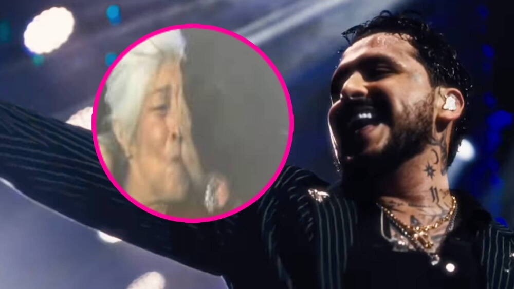 Christian Nodal protagoniza beso accidental con una fan en Monterrey