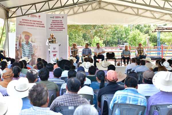 Javier May entrega apoyos para fortalecer la ganadería en Tabasco