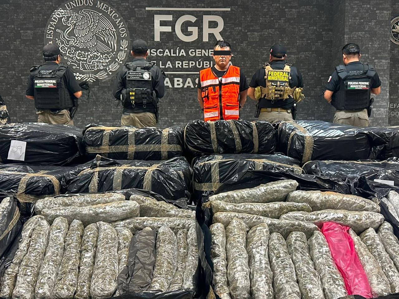 Decomisan más de una tonelada de marihuana en Tabasco