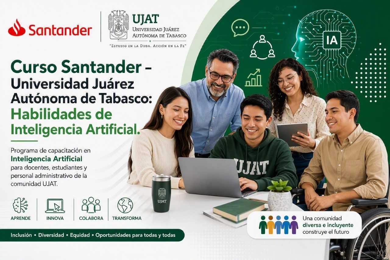 UJAT y Santander impulsan formación en IA con cinco mil becas para su comunidad