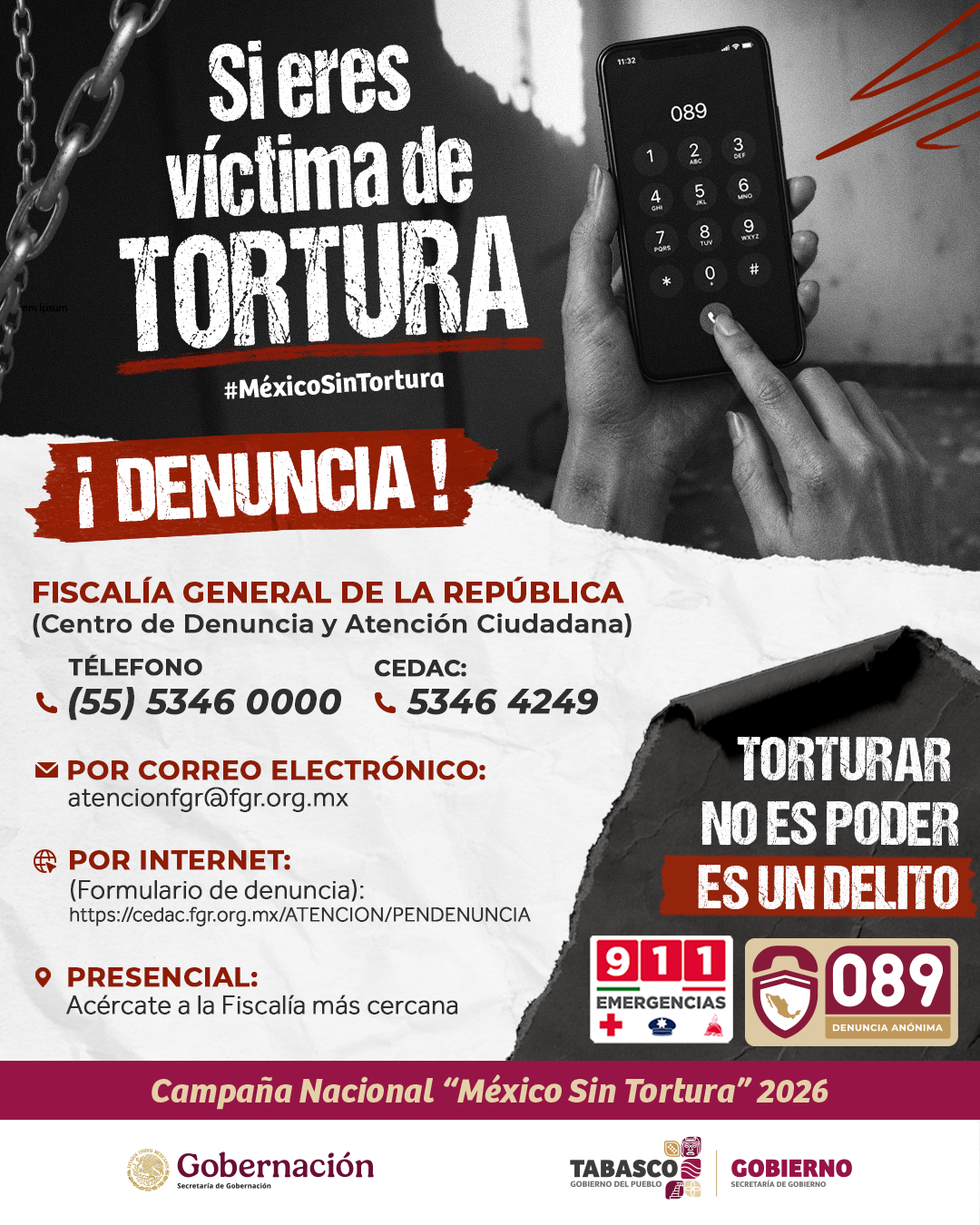 POST TORTURA- INFO PARA DENUNCIAR